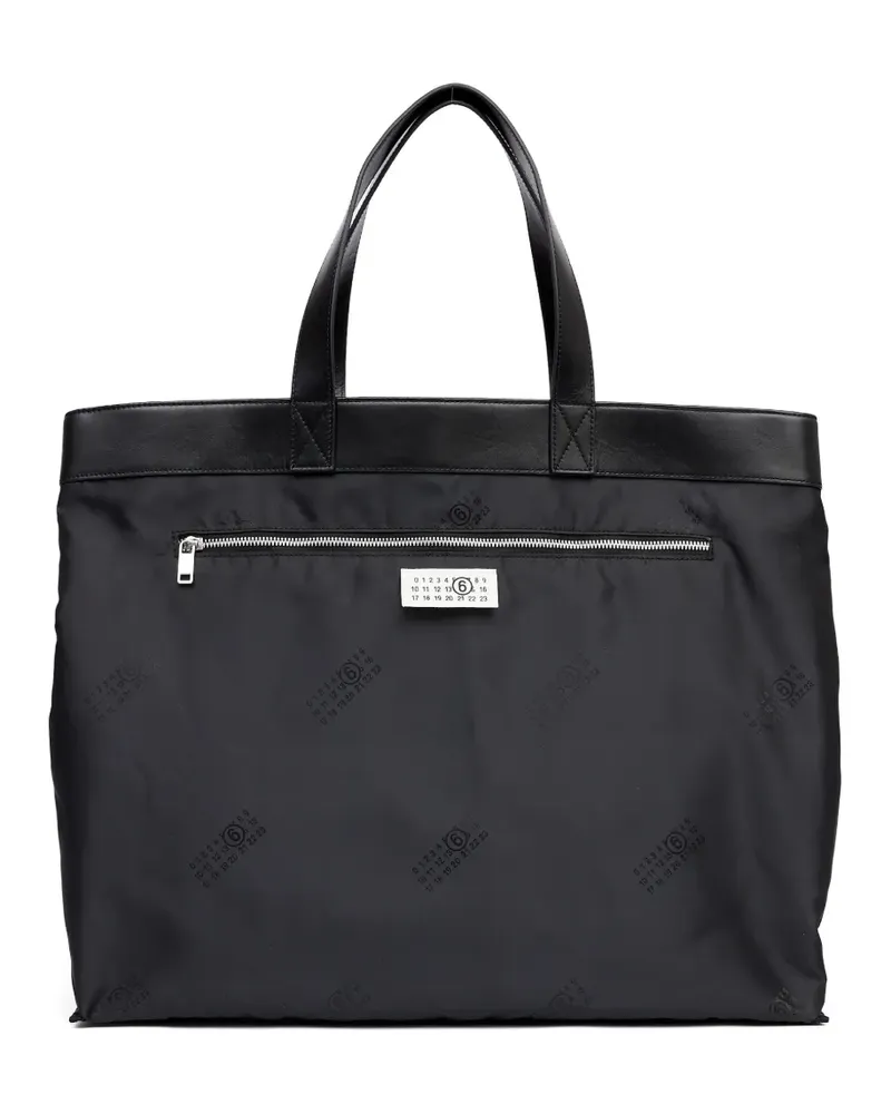 Maison Margiela Tote Bag mit Logo-Print - Schwarz Schwarz