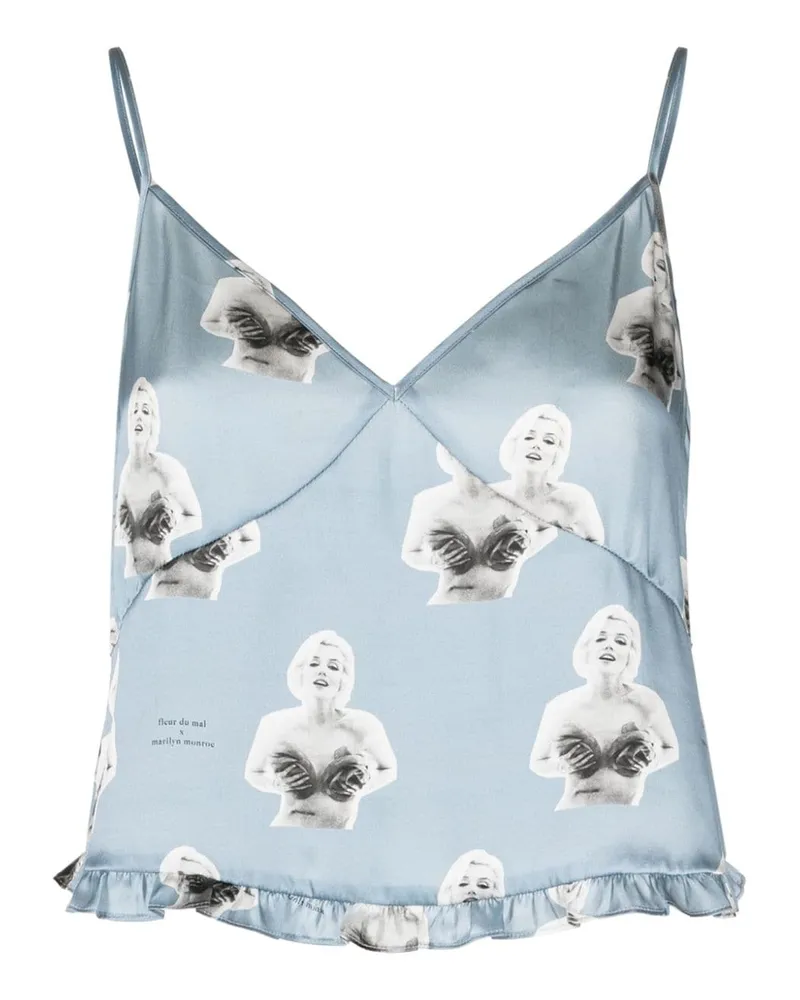 Fleur Du Mal x Marilyn Monroe Camisole-Top Blau