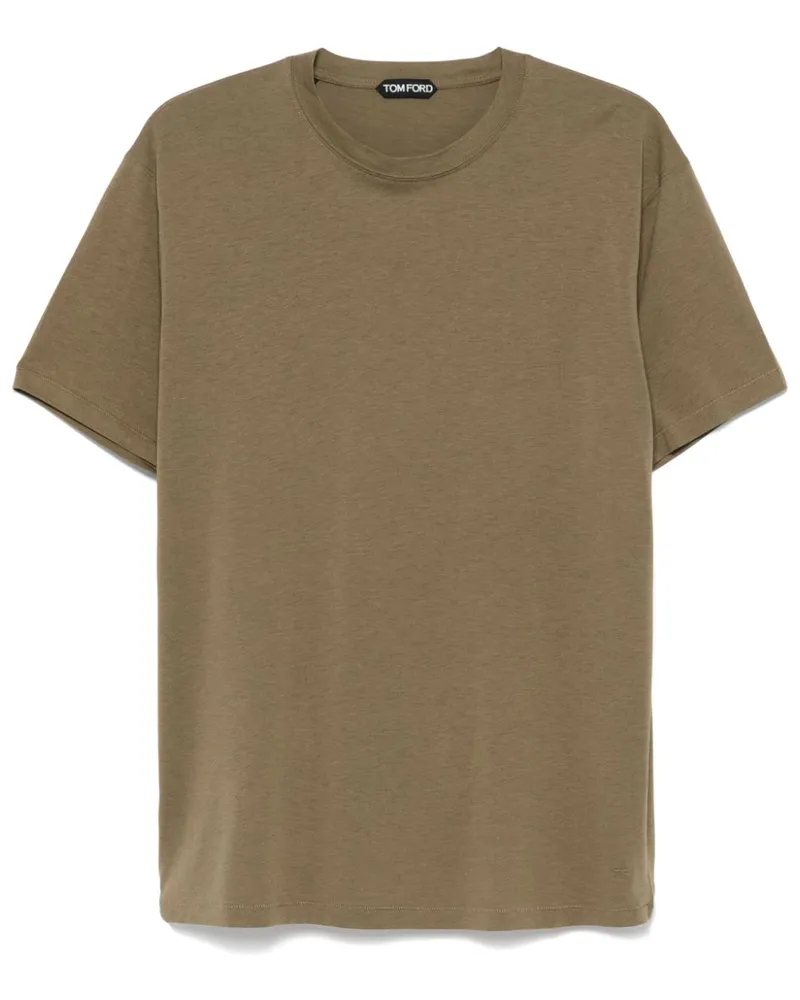 Tom Ford T-Shirt mit Logo-Stickerei - Grün Grün