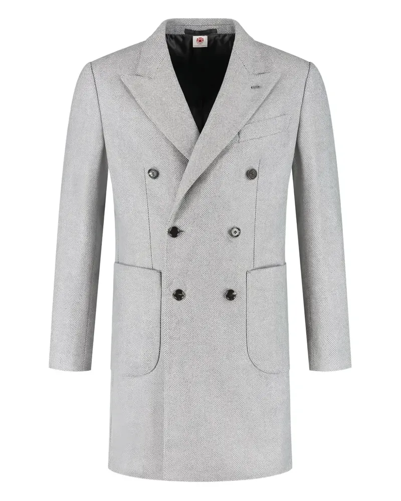 Luigi Borrelli herringbone coat - Grau Grau