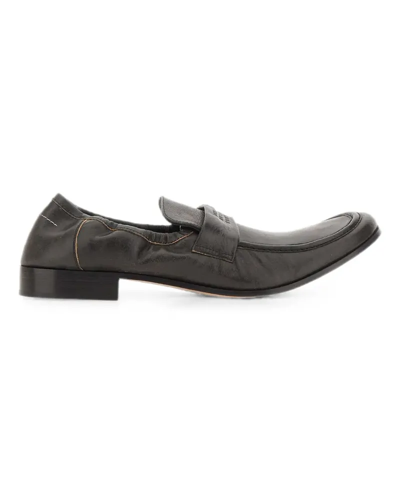 Maison Margiela swing-toe leather loafers - Braun Braun