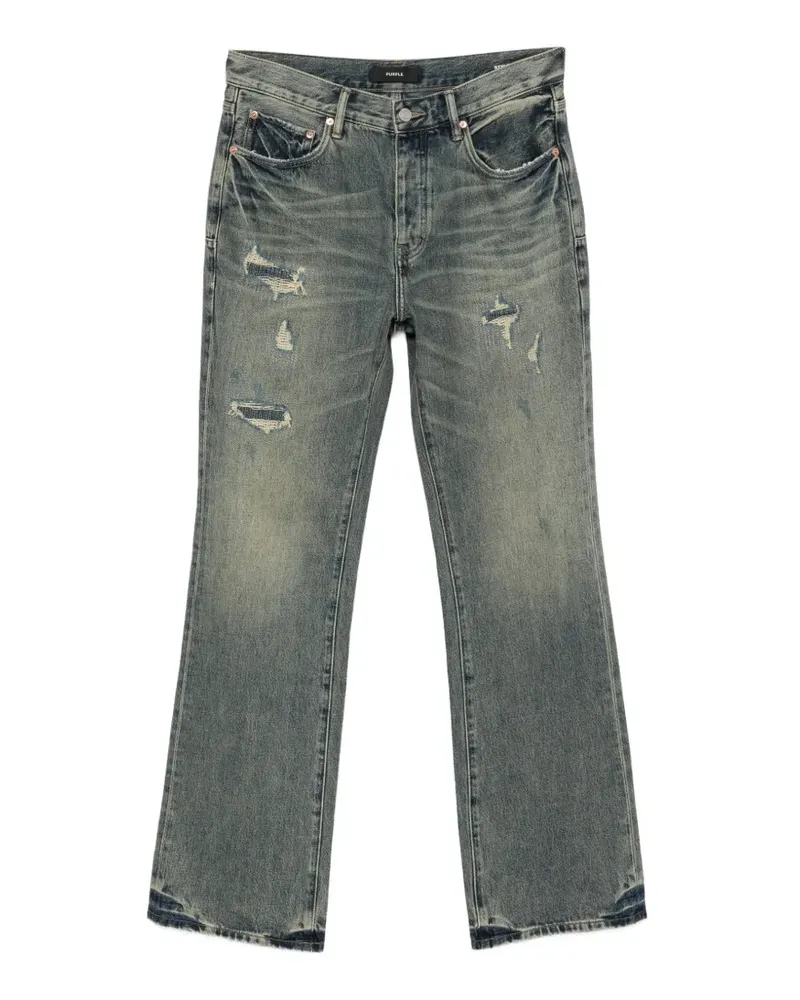 PURPLE BRAND Bootcut-Jeans im Distressed-Look - Blau Blau