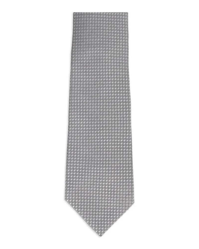 Tom Ford geometric-pattern tie - Grau Grau