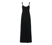 Ärmelloses Maxikleid - Schwarz