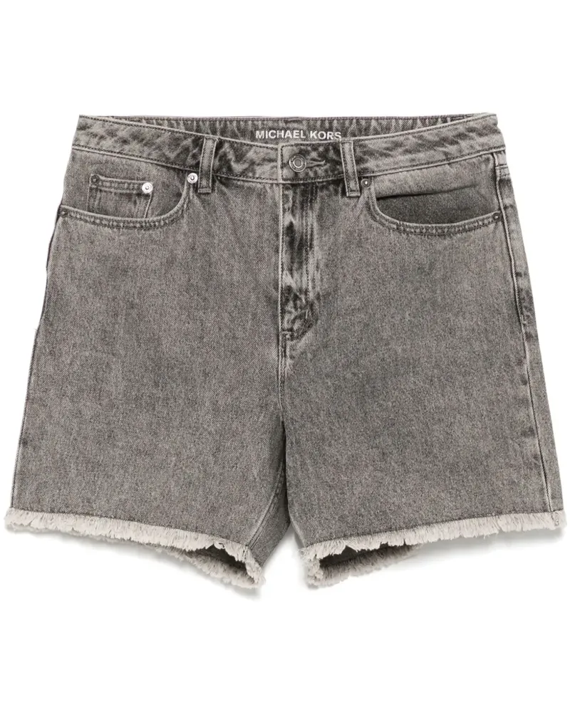 Michael Kors Jeans-Shorts mit Fransen - Grau Grau