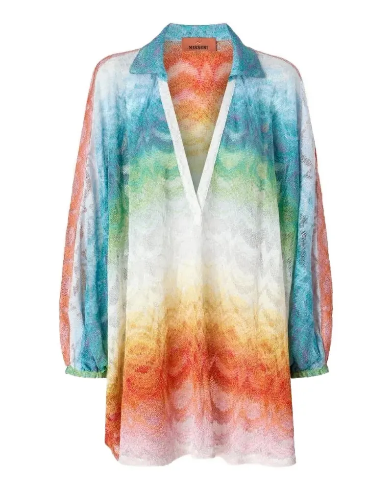 Missoni V-neck cover-up kaftan - Blau Blau