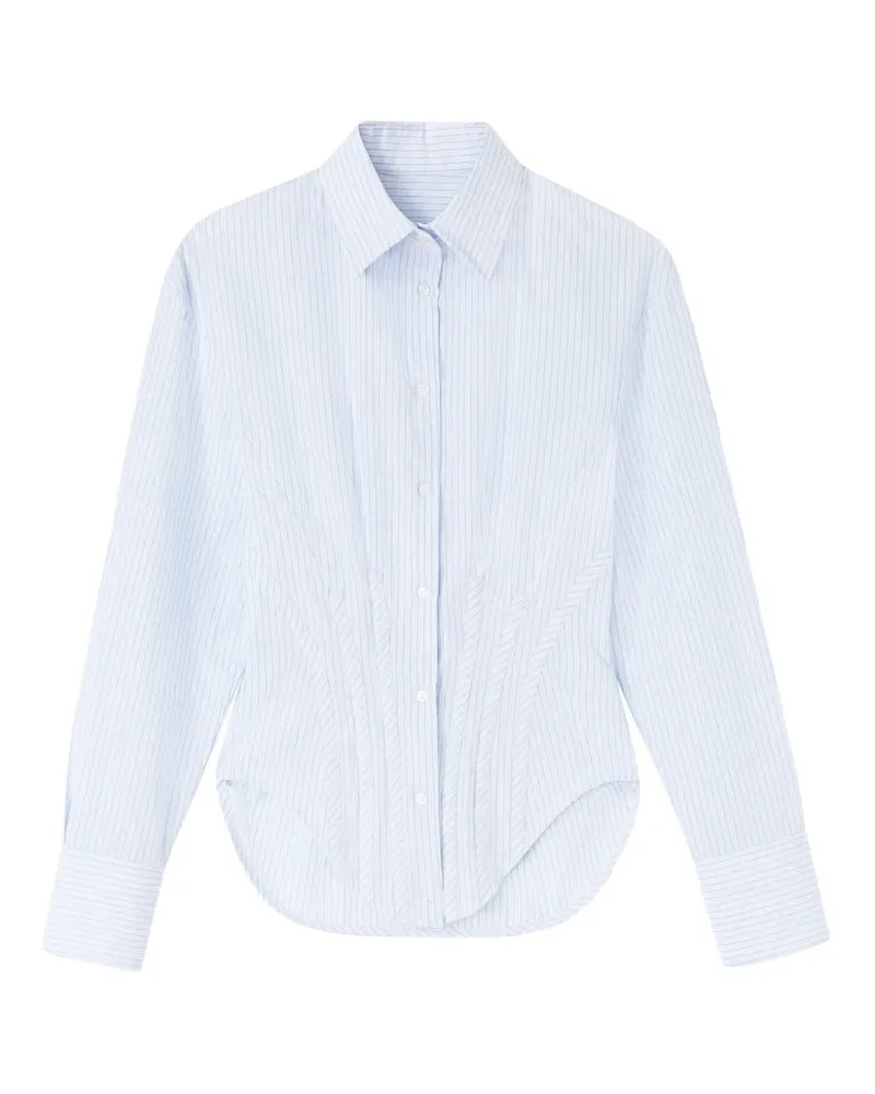 Ermanno Scervino Fein gestreiftes Hemd - Blau Blau