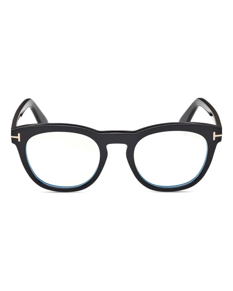 Tom Ford Brille mit rundem Gestell - Schwarz Schwarz