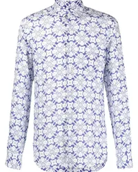 PENINSULA Hemd mit grafischem Print Blau