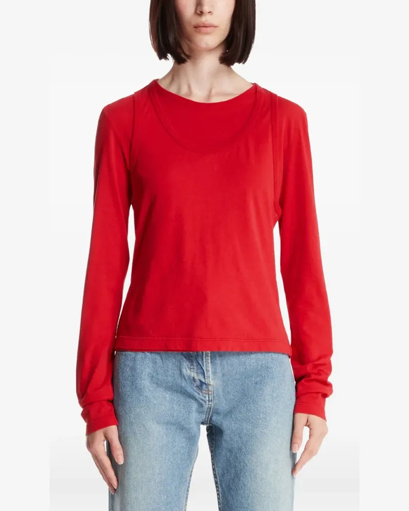 The Row T-Shirt im Layering-Look - Rot Rot