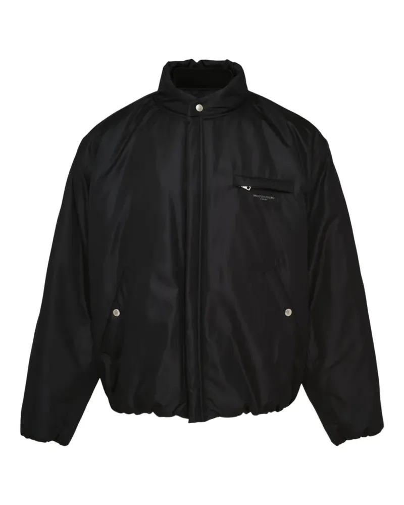 Wooyoungmi logo-print zip-up bomber jacket - Schwarz Schwarz