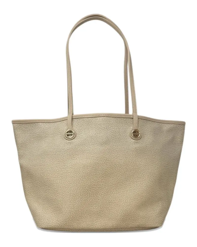 Borbonese Mittelgroße Flight Tote Bag mit Print - Nude Nude