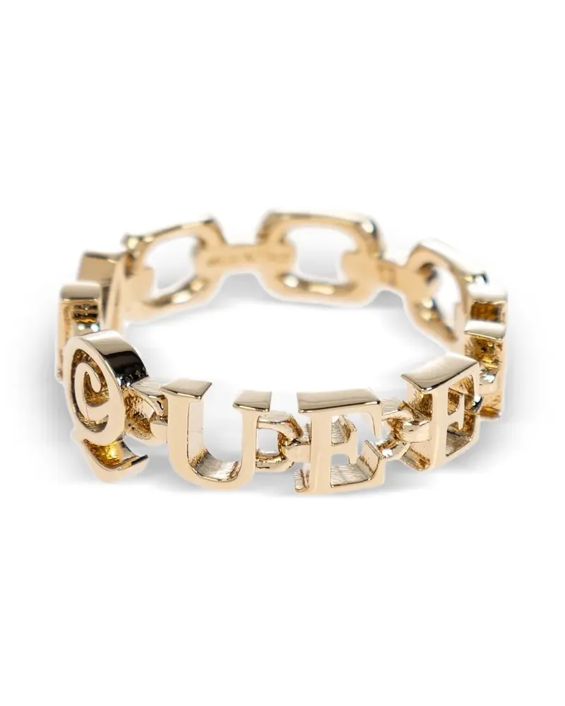 Alexander McQueen Ring mit Logo-Verzierung - Gold Gold