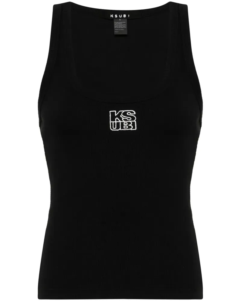 ksubi Geripptes Stacked Origin Tanktop - Schwarz Schwarz