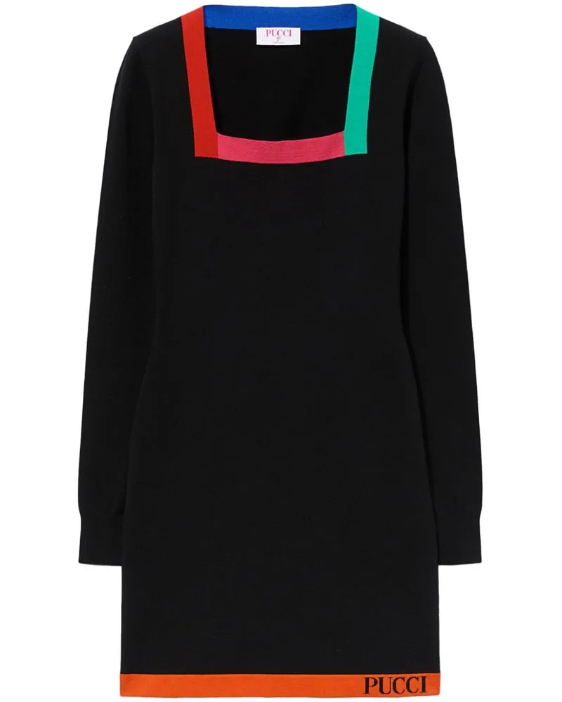 Emilio Pucci Minikleid mit eckigem Ausschnitt - Schwarz Schwarz