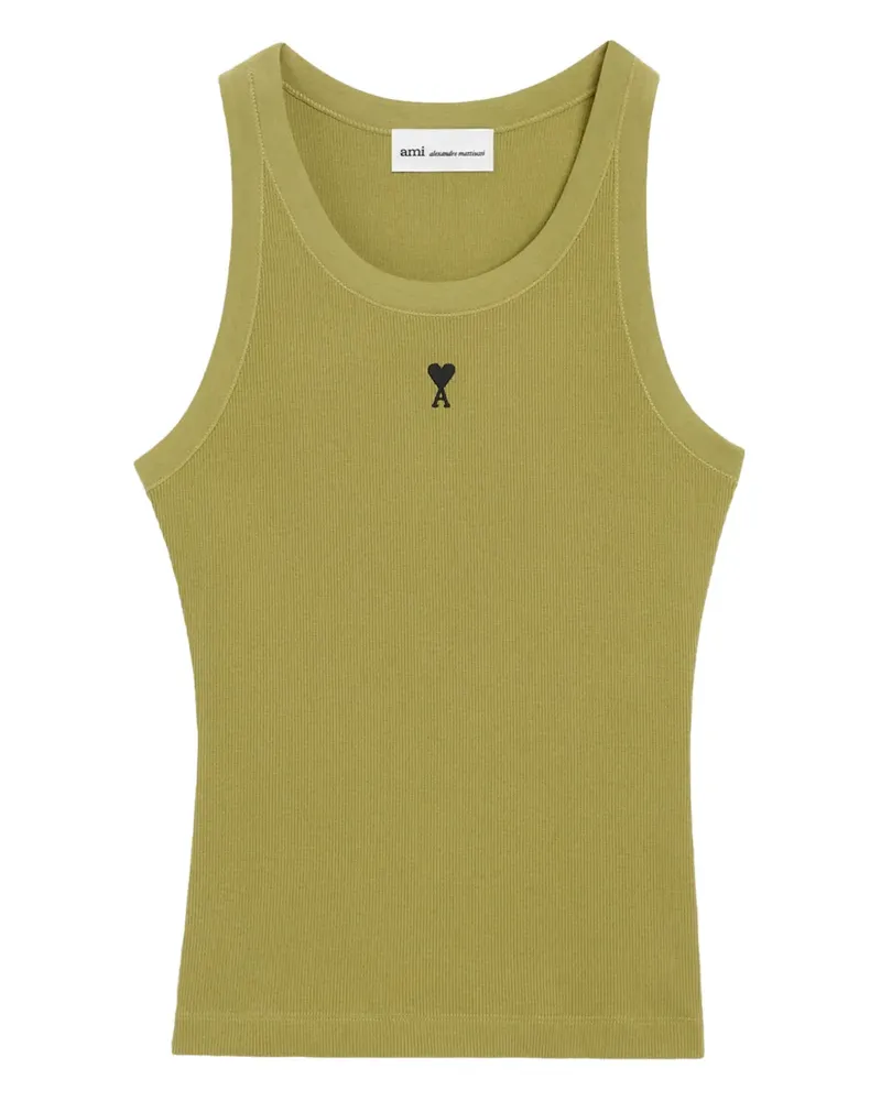 AMI Paris ami de coeur ribbed tank top - Grün Grün