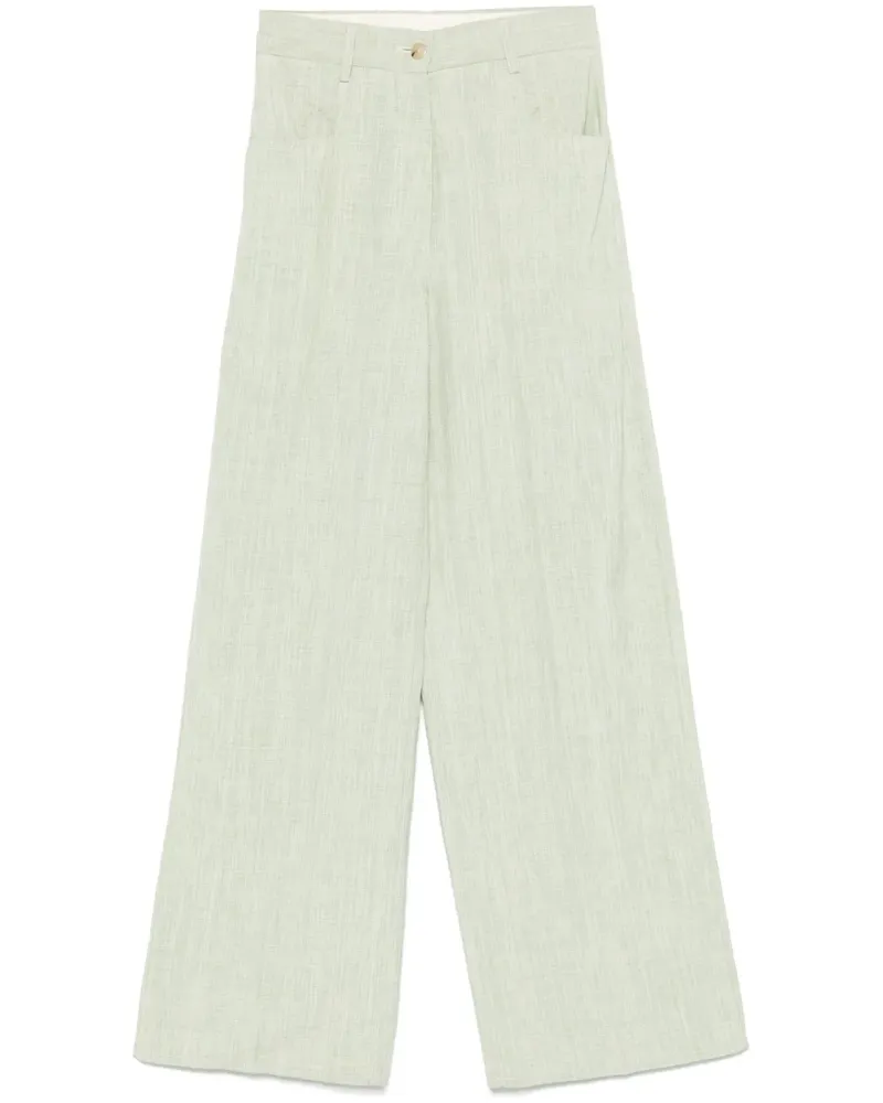forte_forte Hose aus Slub - Grün Grün
