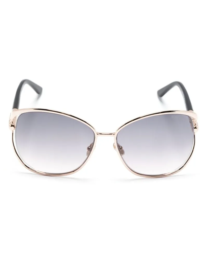 Tom Ford Sonnenbrille im Oversized-Look mit Farbverlauf - Gold Gold