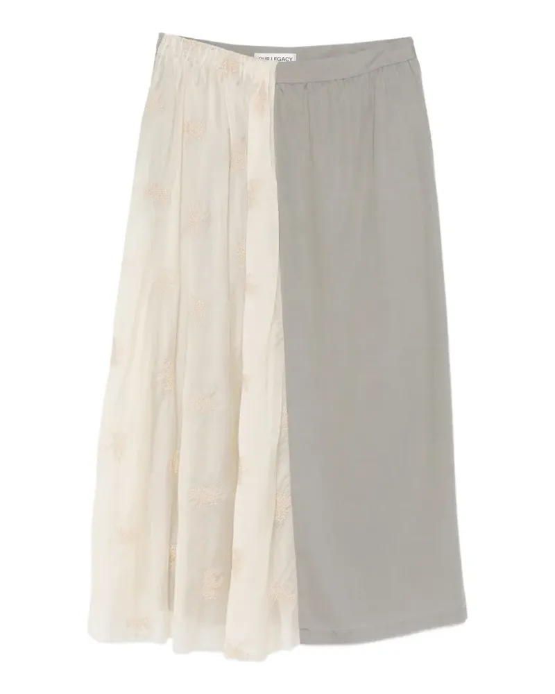 Our Legacy Rock mit aufgestickten Blumen - Grau Grau