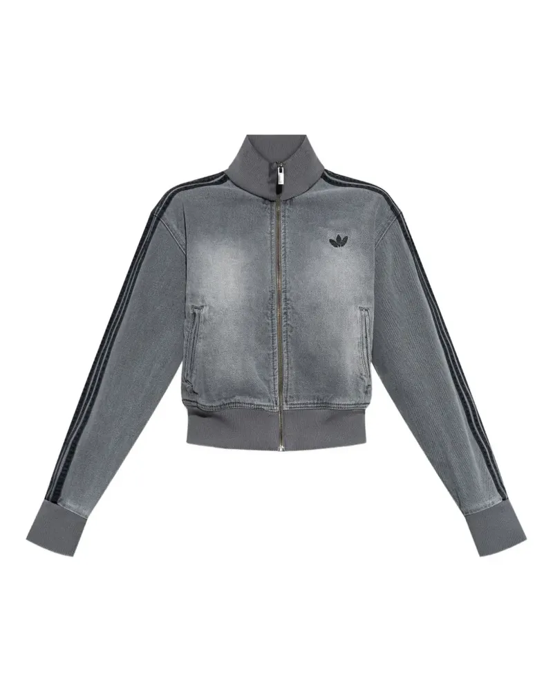 adidas Jeansjacke mit 3 Streifen - Grau Grau