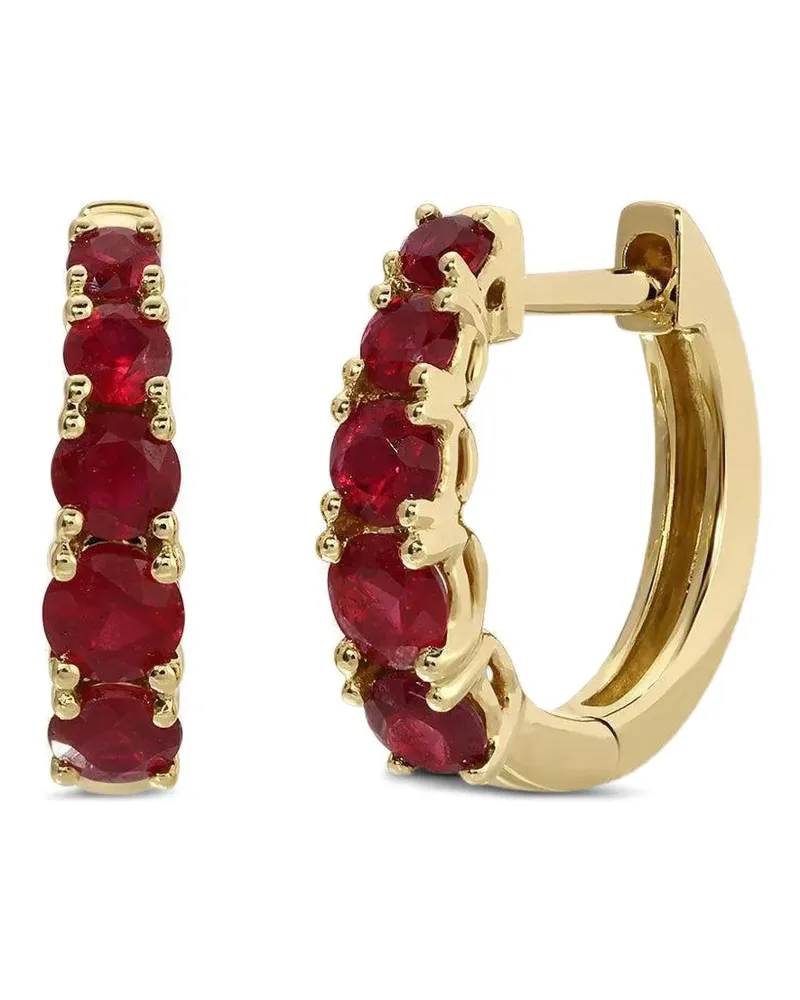 ANITA KO 18kt Graduated Gelbgoldohrringe mit Rubin Gold