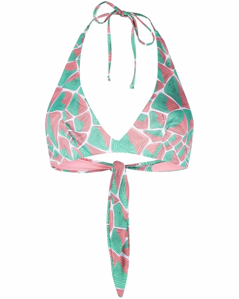 Emilio Pucci Bikinioberteil mit Print - Rosa Rosa