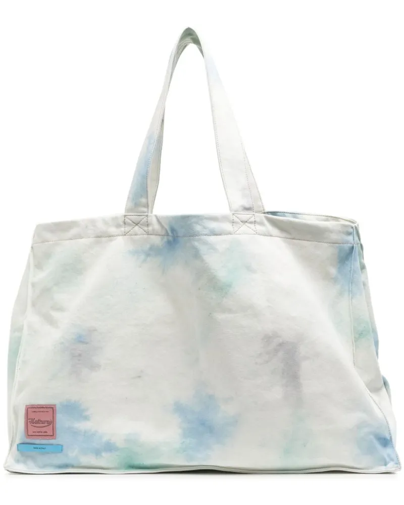 Haikure Shopper mit Farbklecks-Print Blau