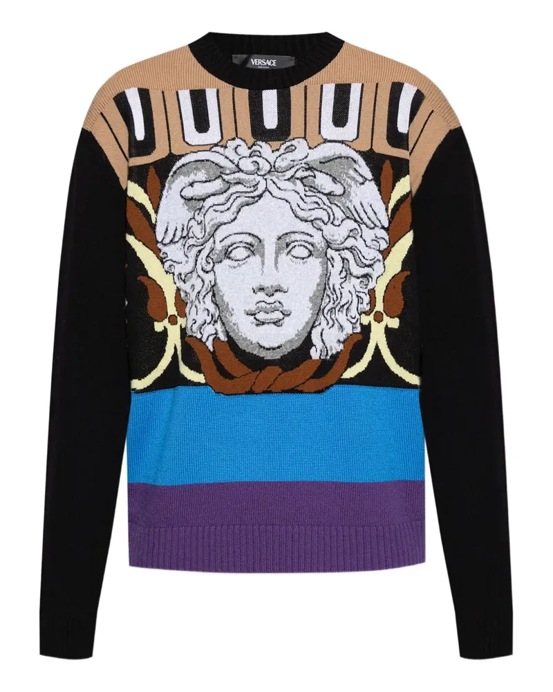 Versace Pullover mit Medusa-Kopf - Schwarz Schwarz