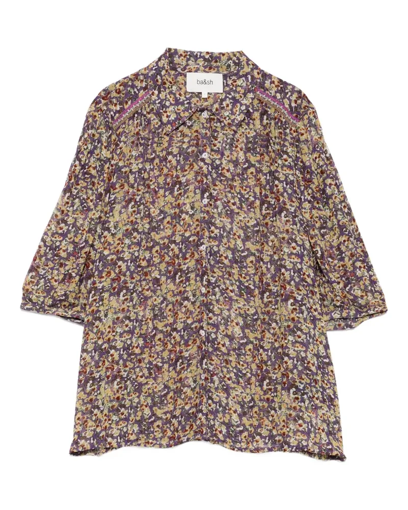 ba&sh Bluse mit Blumenmuster - Violett Violett