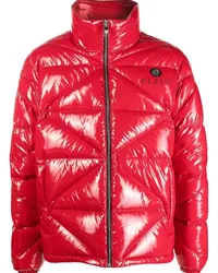 Philipp Plein Gefütterte Jacke mit Glanzoptik Rot