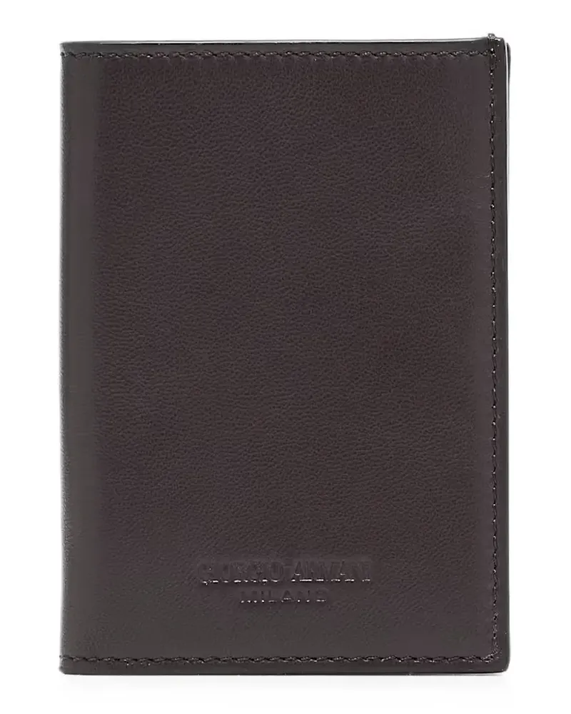 Giorgio Armani Portemonnaie mit Logo-Prägung - Braun Braun