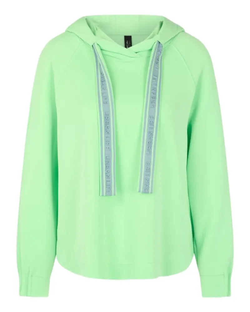 Marc Cain logo-tape raglan-sleeve hoodie - Grün Grün