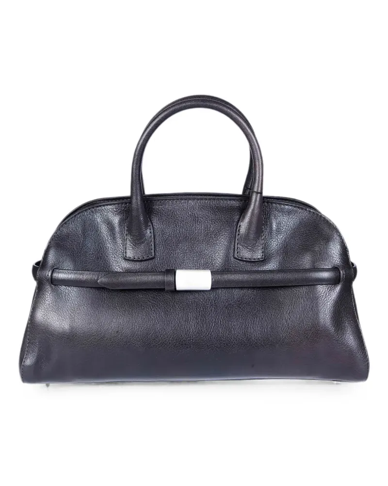 Orciani Aura S leather satchel bag - Braun Braun