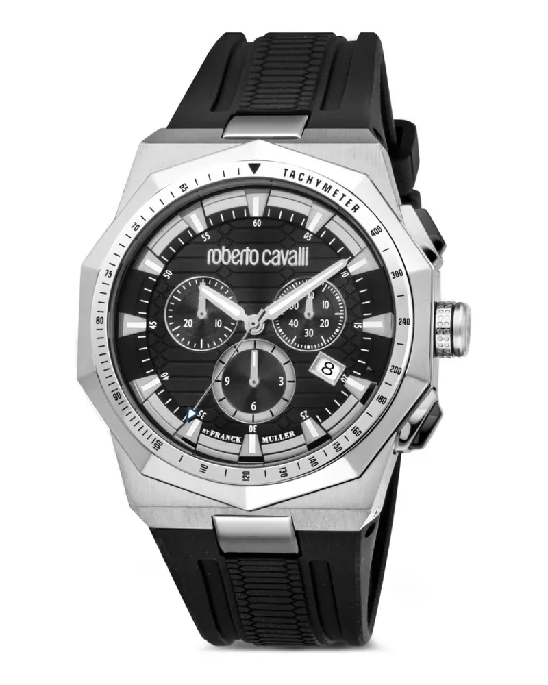 Roberto Cavalli x Franck Muller 44mm Chronograph mit Tachymeter - Schwarz Schwarz