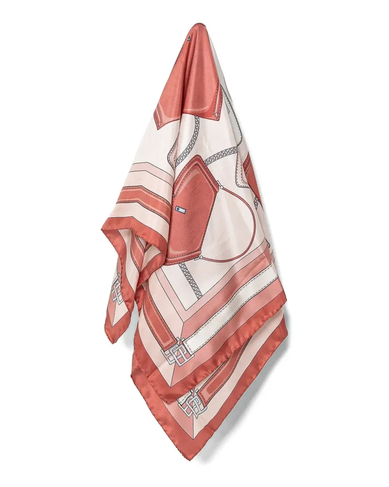 HUGO BOSS Schal aus Seide mit grafischem Print - Rot Rot