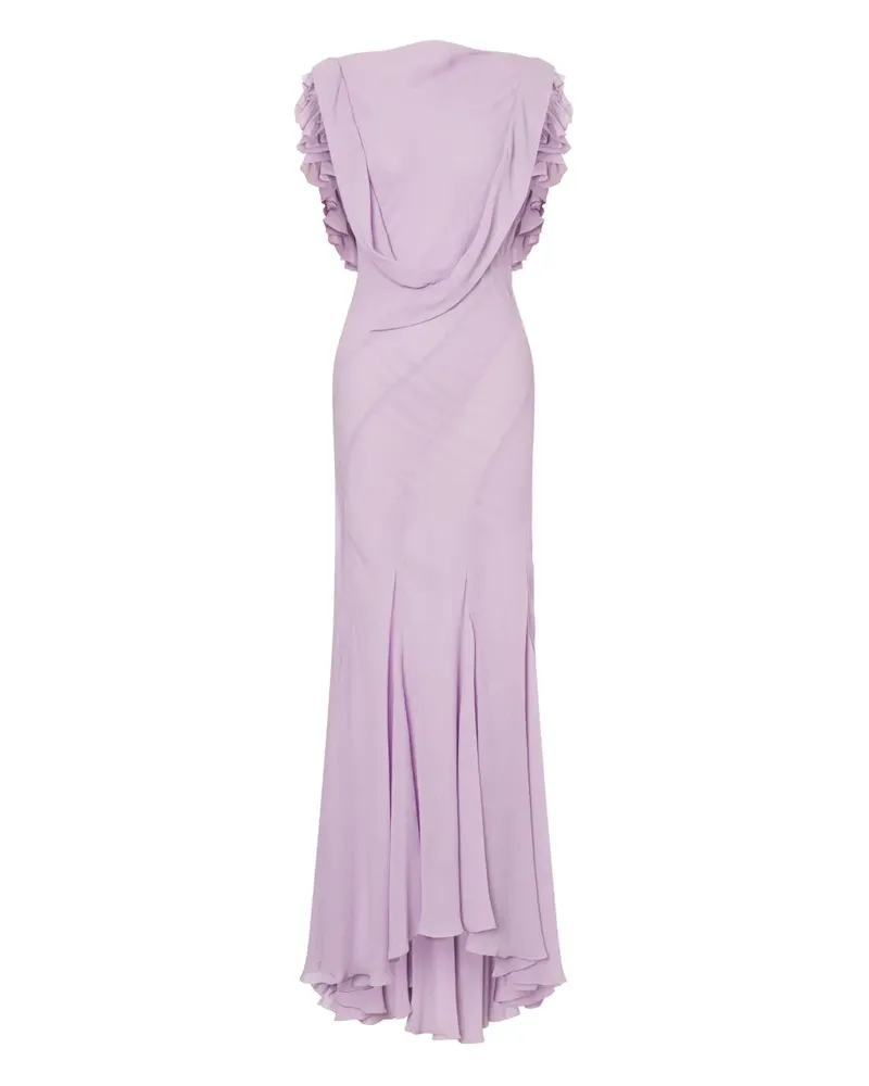Alberta Ferretti Kleid mit Rüschendetail - Rosa Rosa