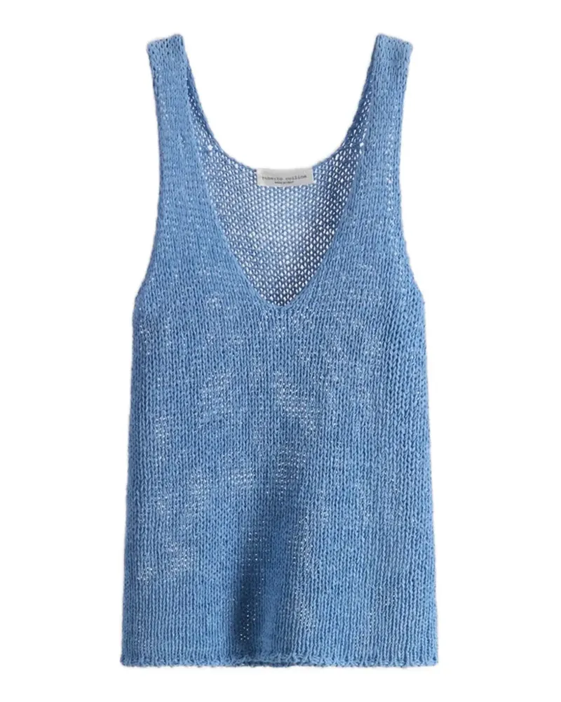 Roberto Collina Geripptes Top - Blau Blau