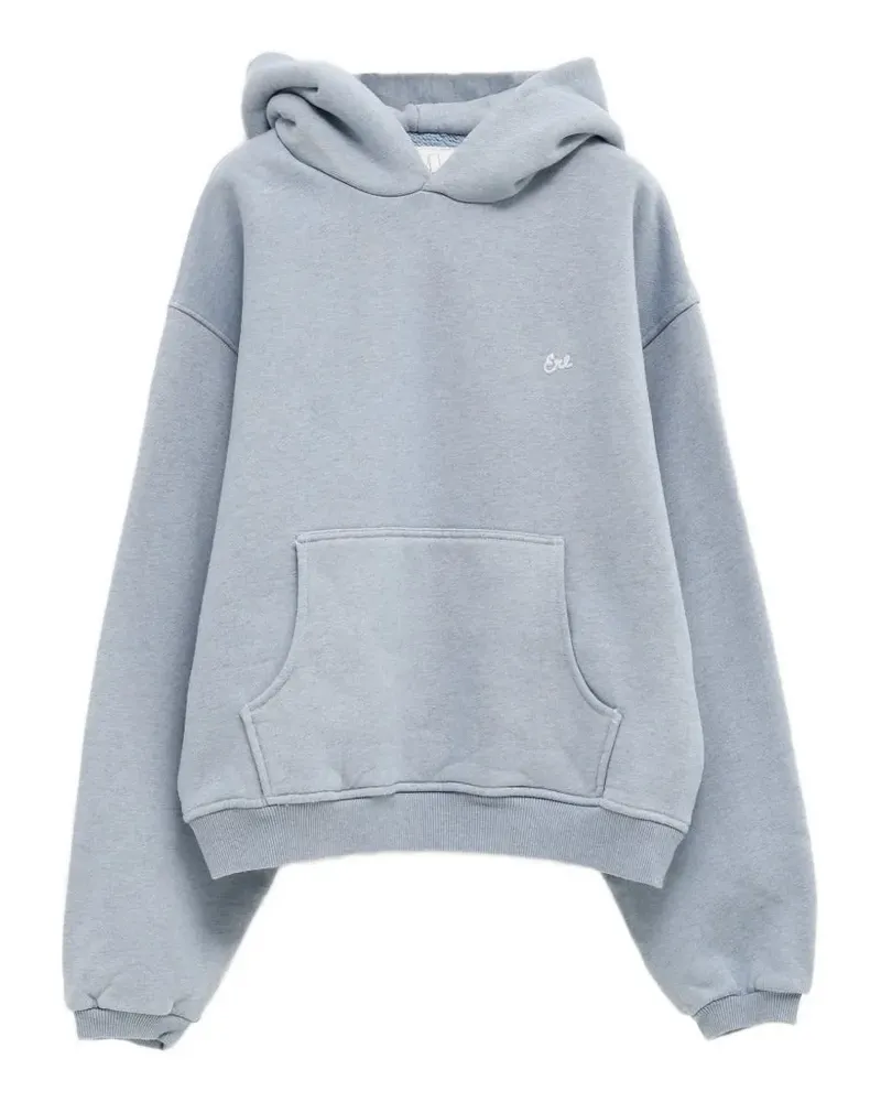 ERL Bestickter Pullover mit Kapuze - Blau Blau