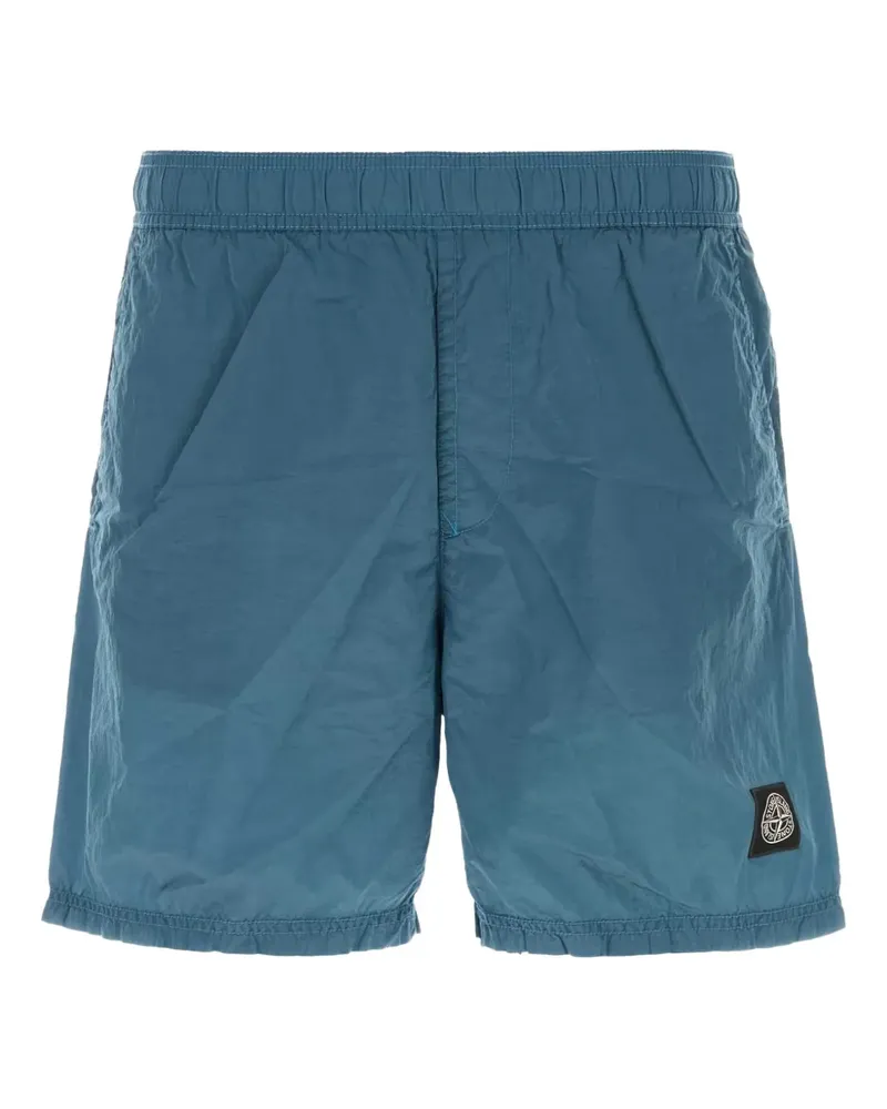 Stone Island Badeshorts mit Logo-Patch - Blau Blau