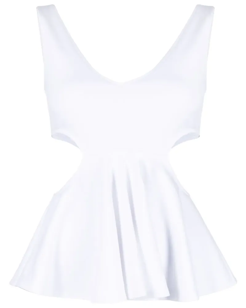 GOEN.J Tanktop mit Cut-Outs - Weiß Weiß
