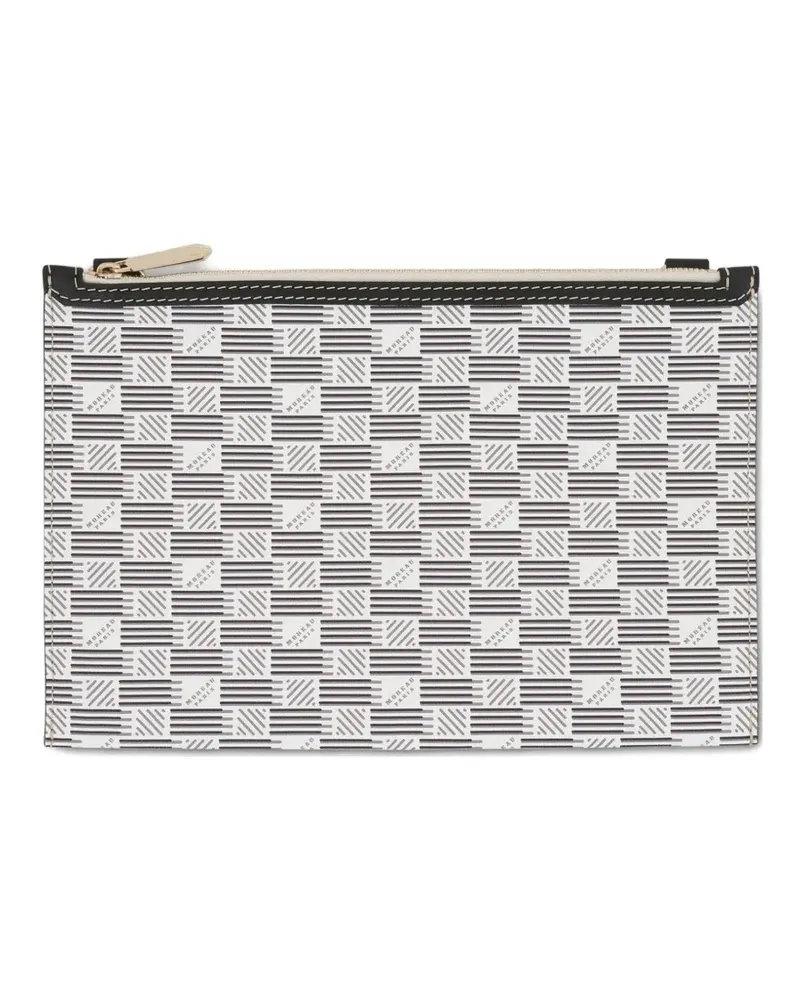 Moreau Paris PM Saint monogram-pattern pouch - Weiß Weiß