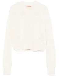 Ermanno Scervino Cardigan mit Logo-Stickerei Nude