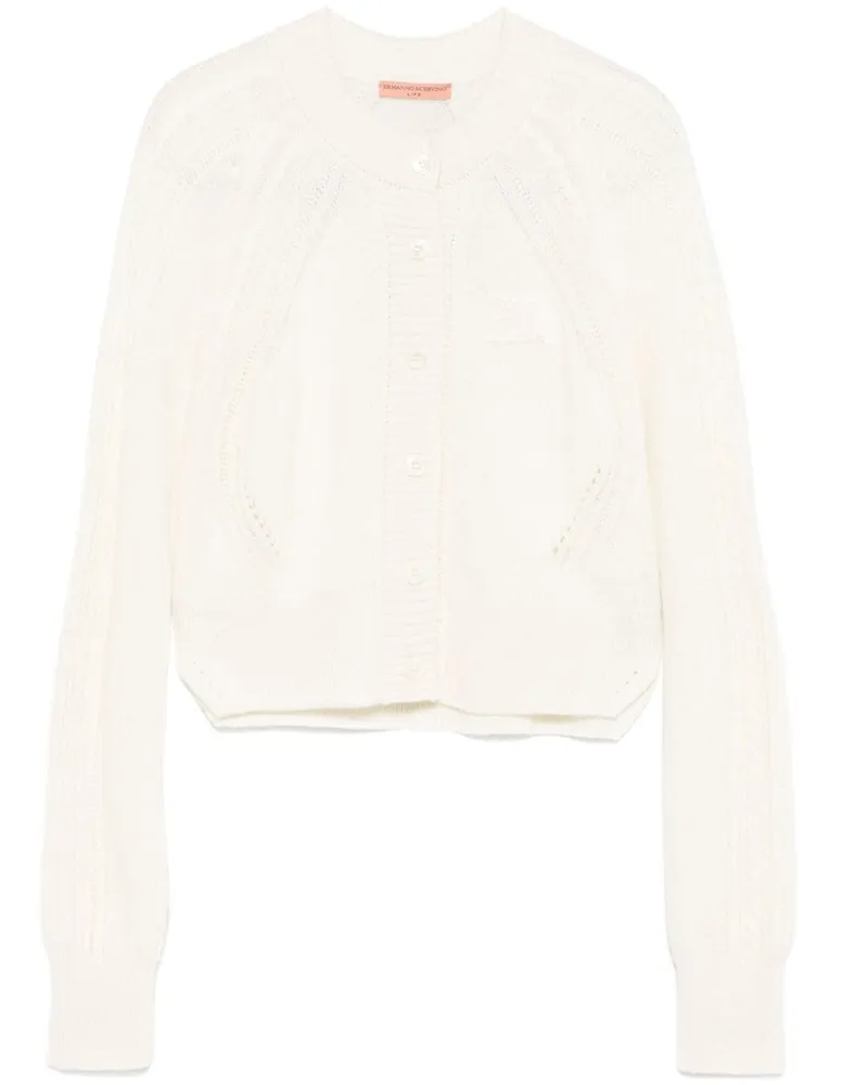 Ermanno Scervino Cardigan mit Logo-Stickerei Nude