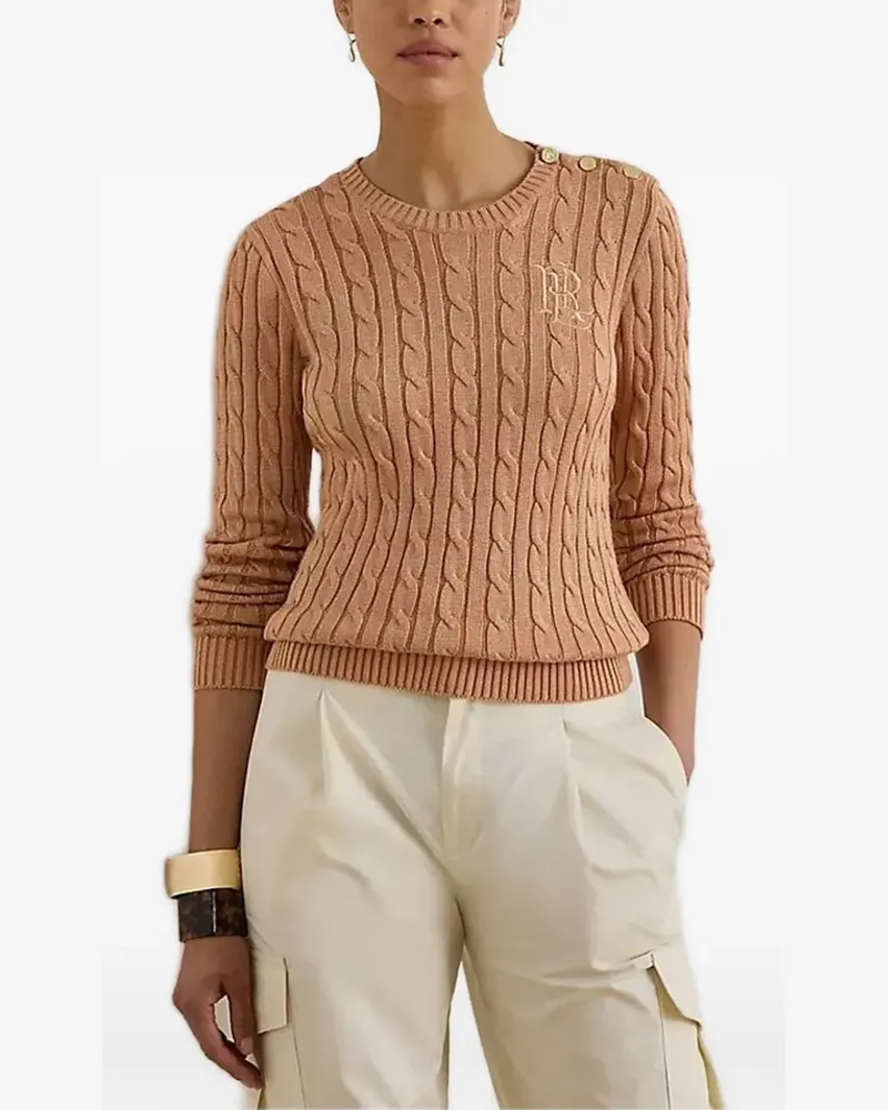 Ralph Lauren cable-knit button-detail sweater - Rosa Rosa