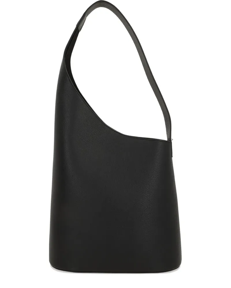 Aesther Ekme Schultertasche aus strukturiertem Leder - Schwarz Schwarz