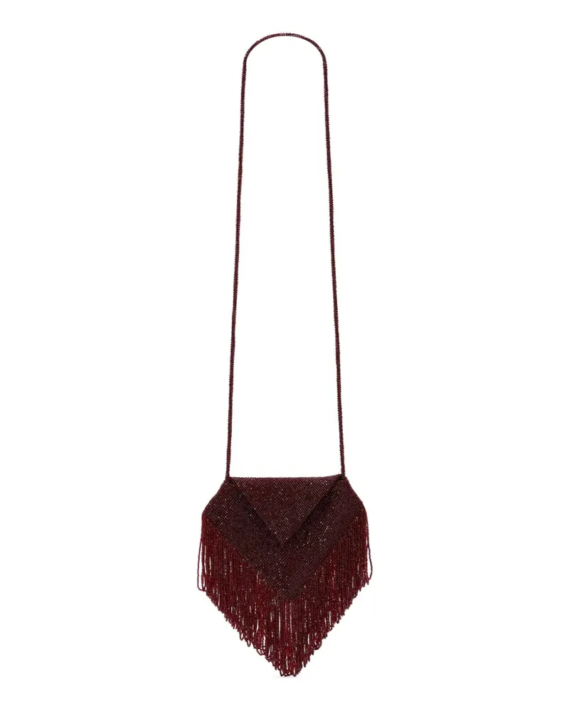 Victoria Beckham Manhattan beaded clutch bag - Rot Rot