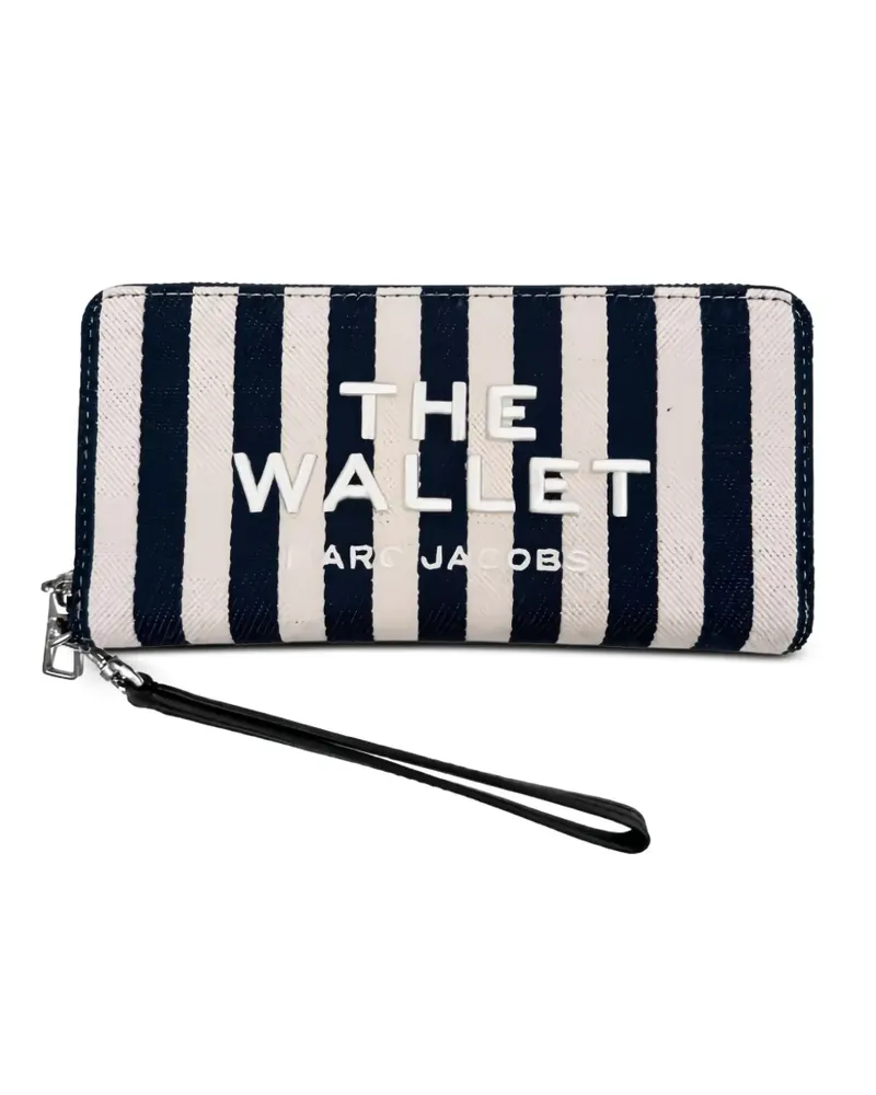 Marc Jacobs Gestreiftes The Wallet Portemonnaie - Blau Blau