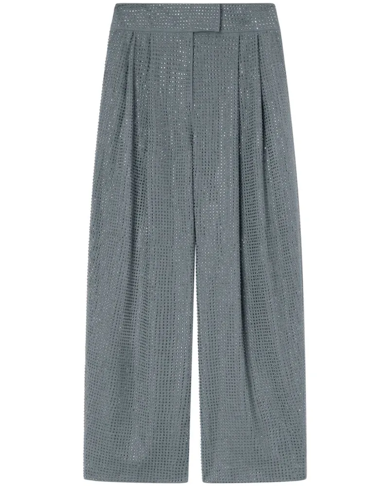 Pinko Straight-Leg-Hose mit Strass - Blau Blau