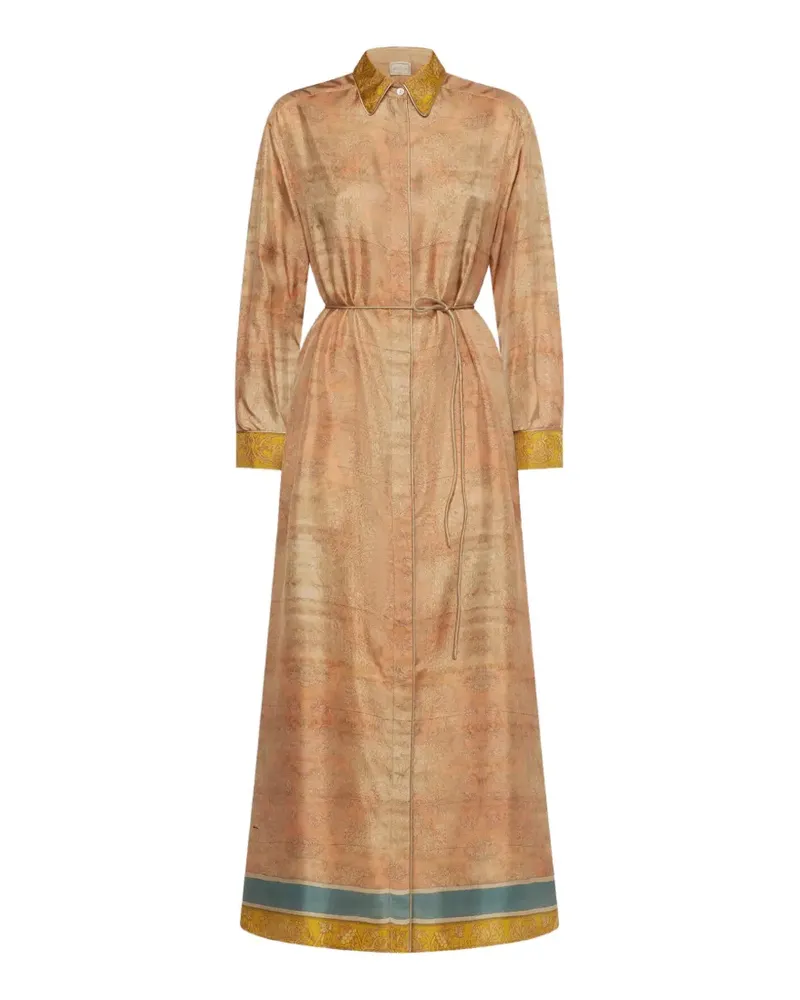 Pierre-Louis Mascia Hemdkleid mit Paisley-Print - Orange Orange