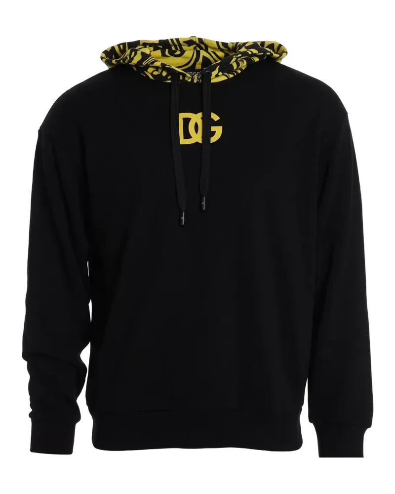 Dolce & Gabbana Hoodie mit Logo-Print - Schwarz Schwarz